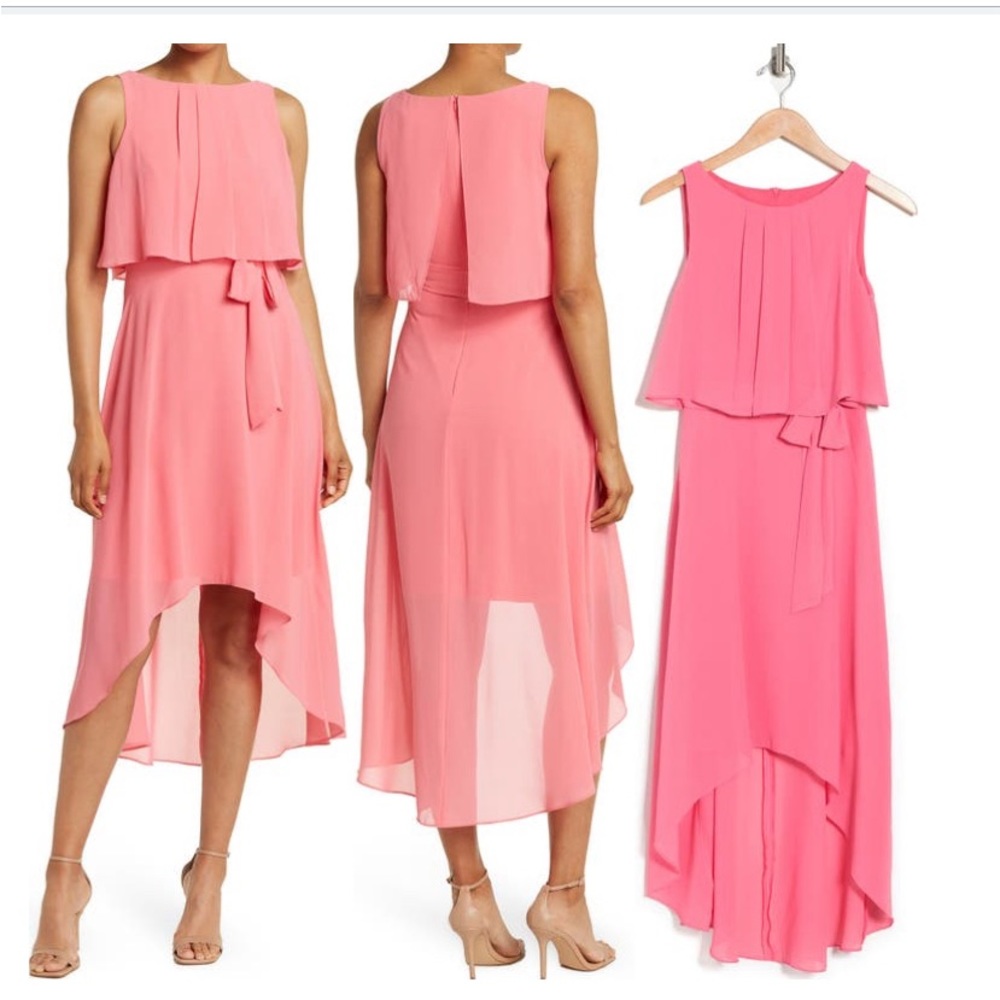 Eliza J royal blue high low midi dress